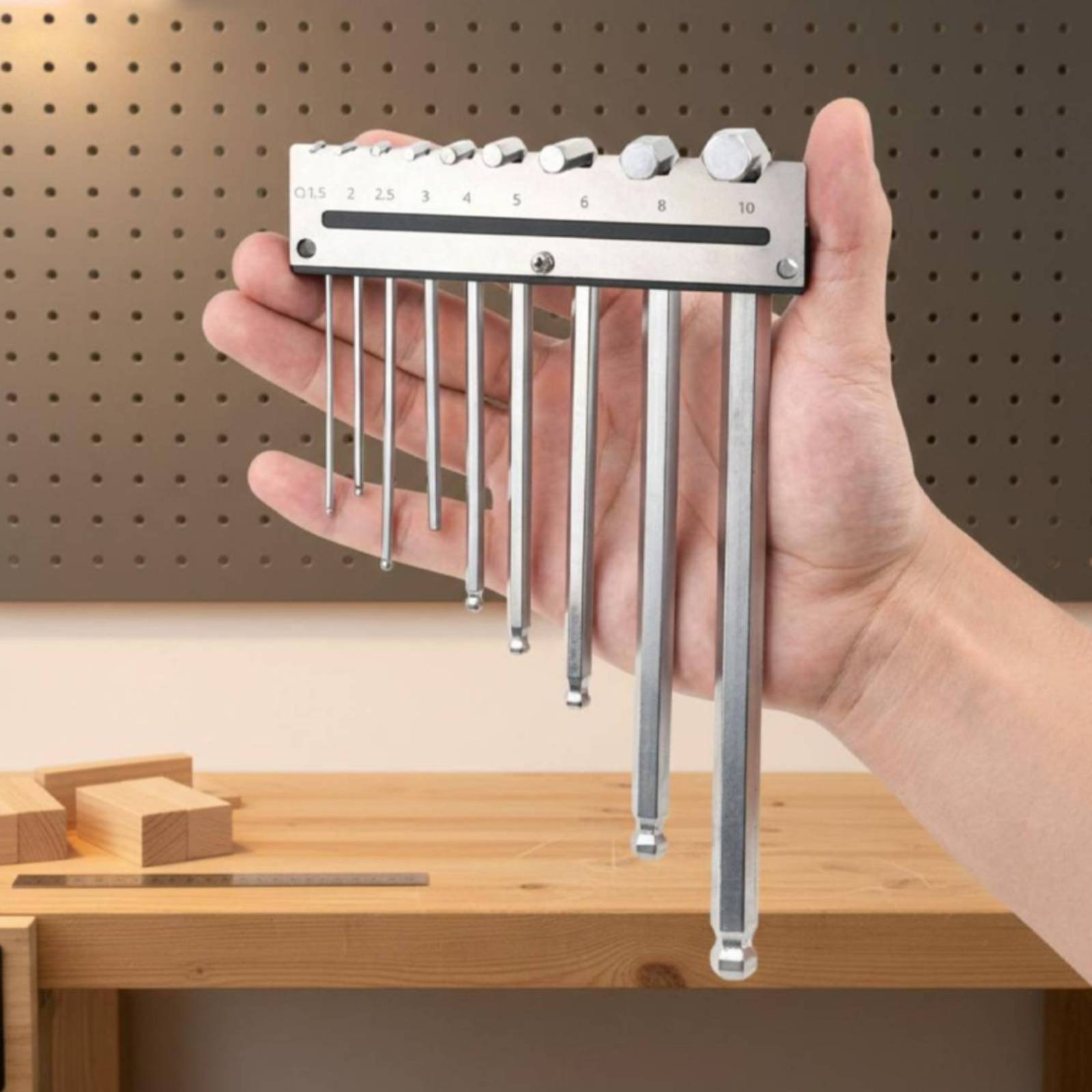 Workshop Tools Storage - Wall Mounted Hex Key Holder Metal