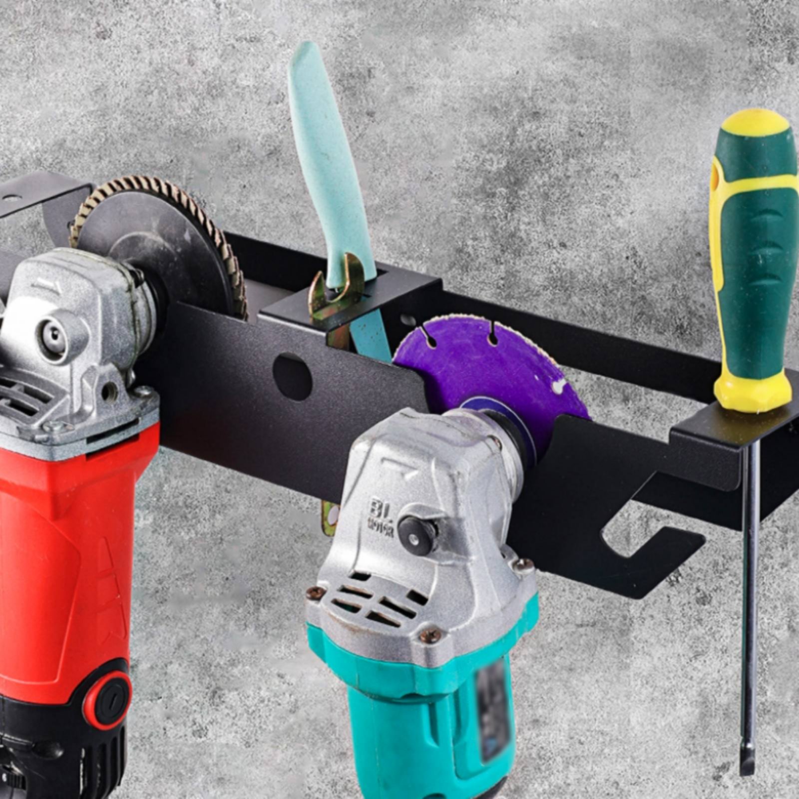 4 Bay Angle Grinder Rack Heavy - огляд і ціна Workshop Tools Storage