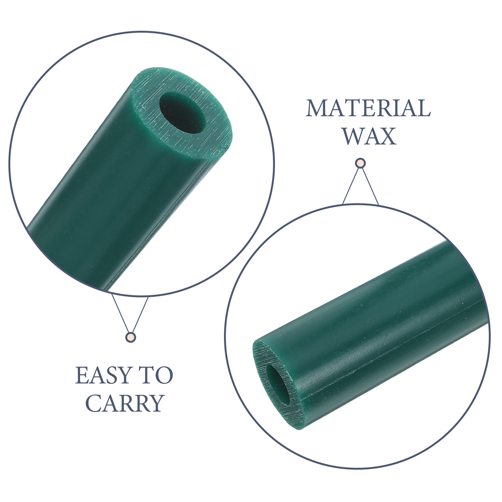 Green Carving Wax Hollow Tube  - огляд і ціна Tools Jewelry Making