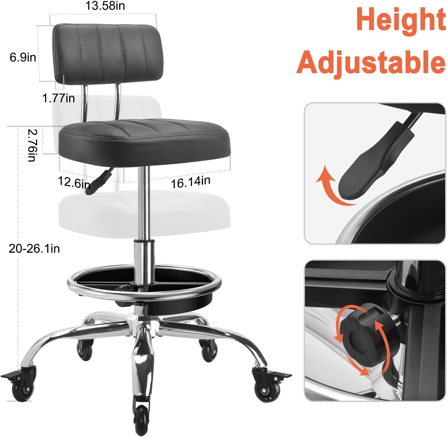 Garage Mechanic Stool With Bac - огляд і ціна Workshop Tools Storage