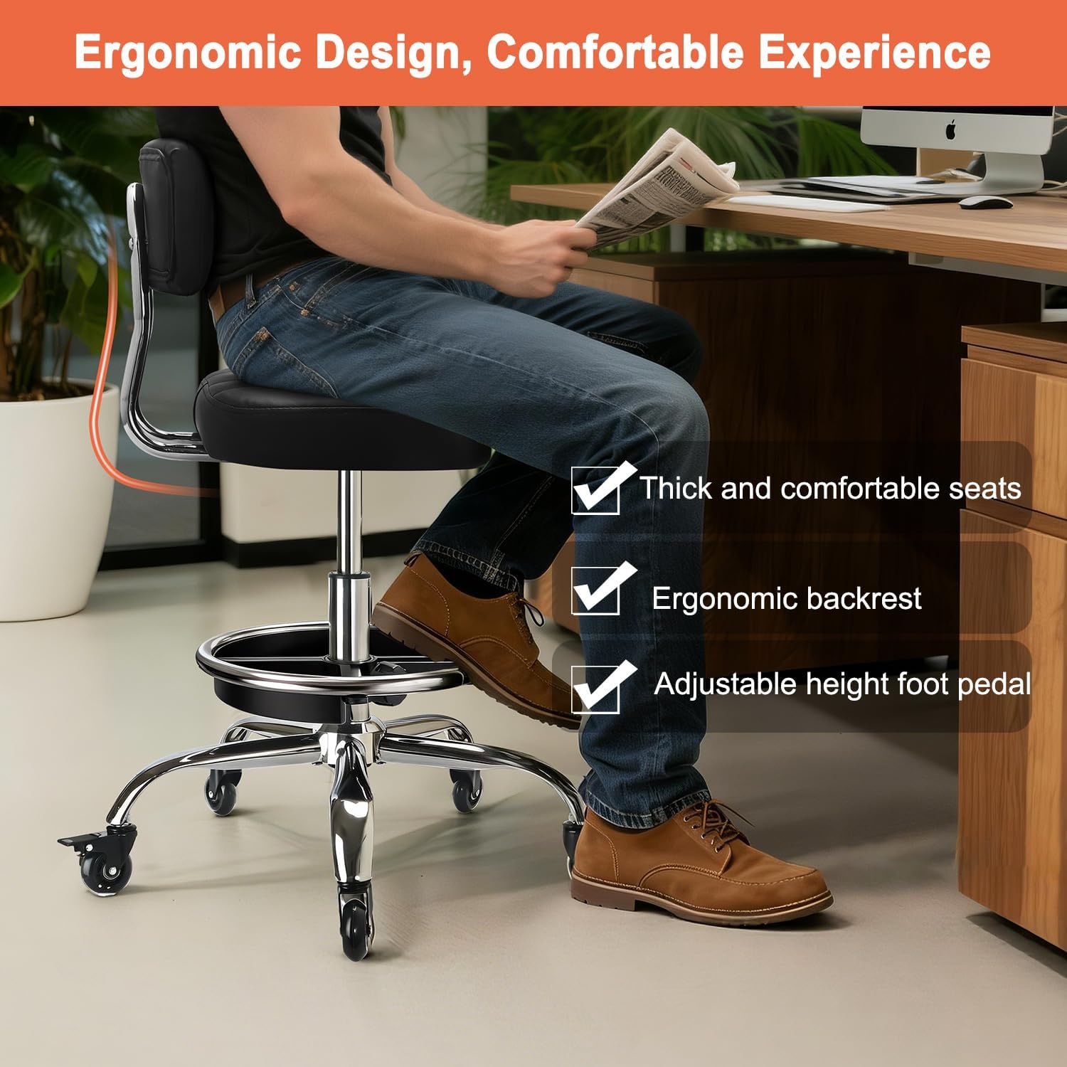 Garage Mechanic Stool With Bac - огляд і ціна Workshop Tools Storage