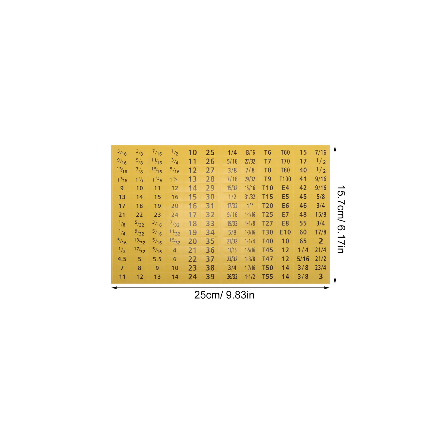 20Sheets Socket Wrench Sticker - огляд і ціна Tools For Workshop